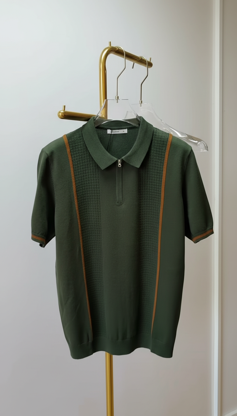 Lux Green Old money polo shirt