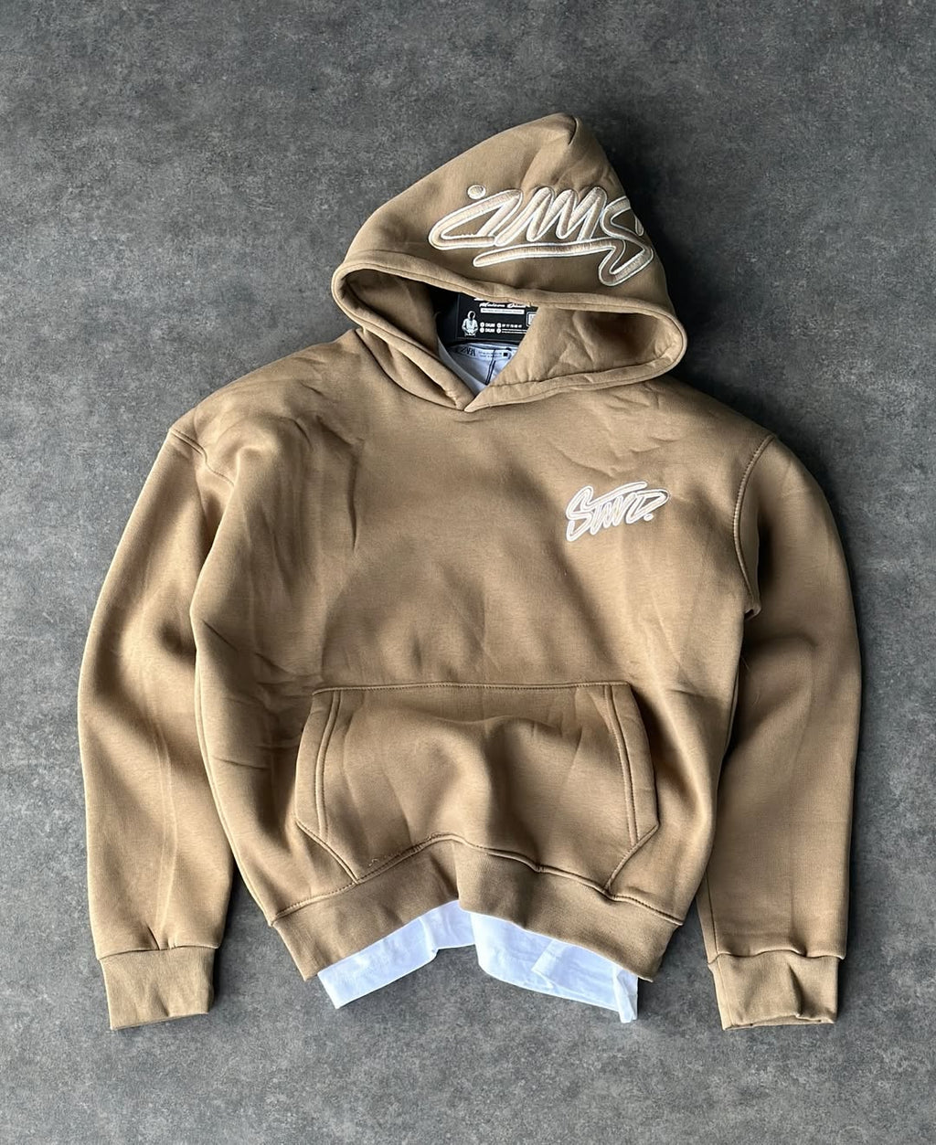 Artwork Embroidery Pullover Hoodie