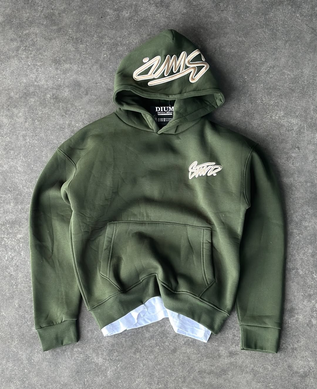 Artwork Embroidery Pullover Hoodie